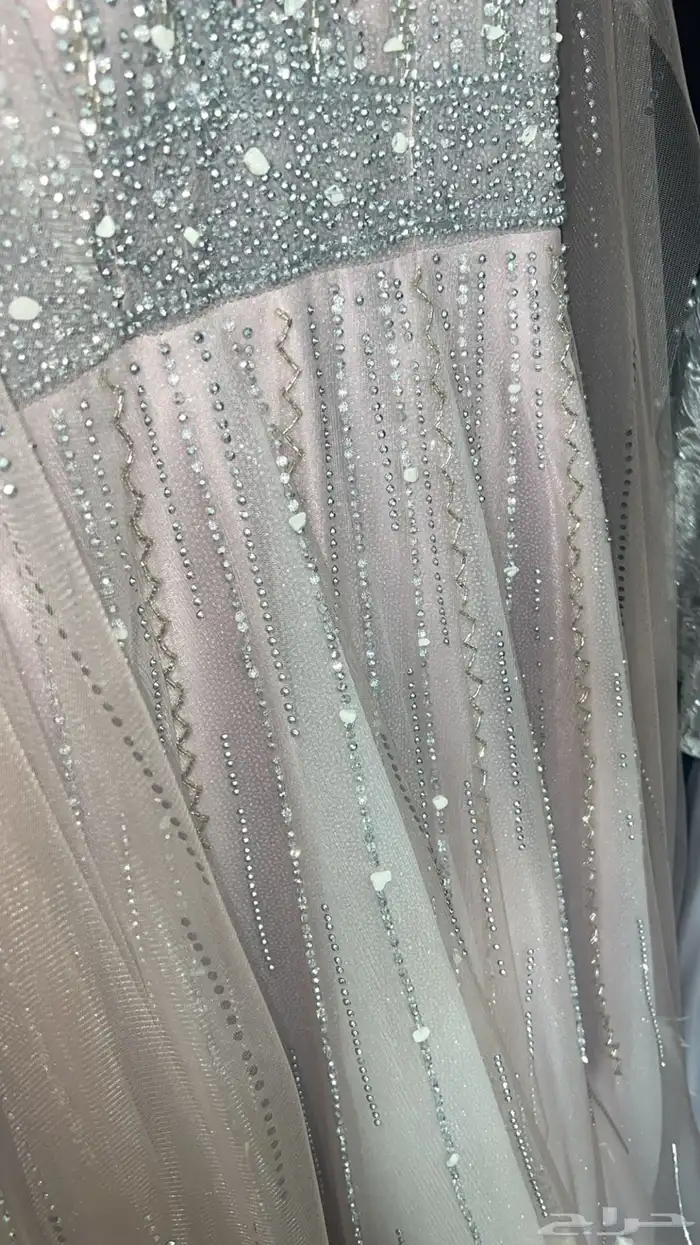 فستان أم او اخت العروس  ه فخم جدا  لونه وردي فاتح أنيق جديد 7