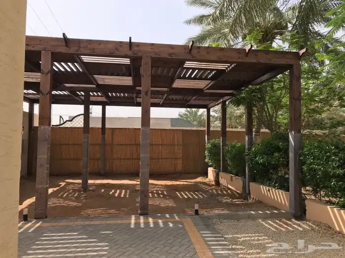 مظلات خشبيه شرائح مظلات سيارات 9