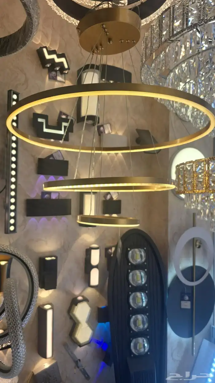 ثريات لد كريستال ثريات مودرن 5