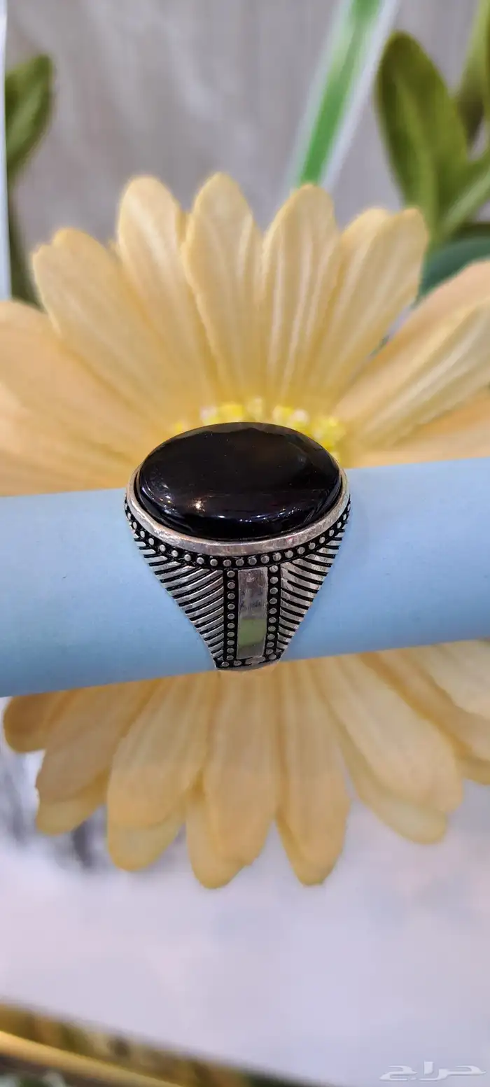 خواتم فضه عقيق يمني عيارالفضه925 8