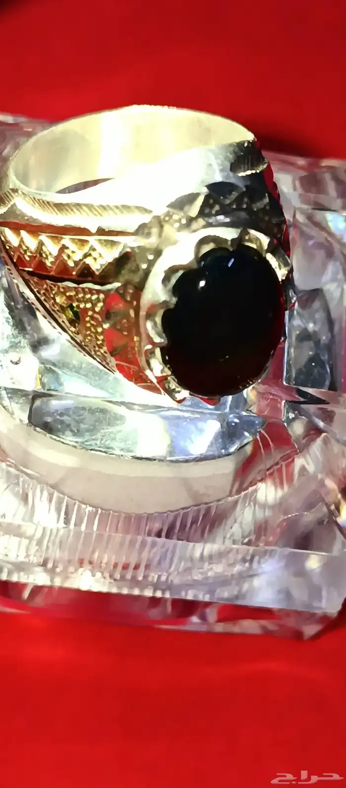 اوبال إثيوبي فل فاير لون مميز اسود داخل كحلي فضه ثقيل مرصع م 4