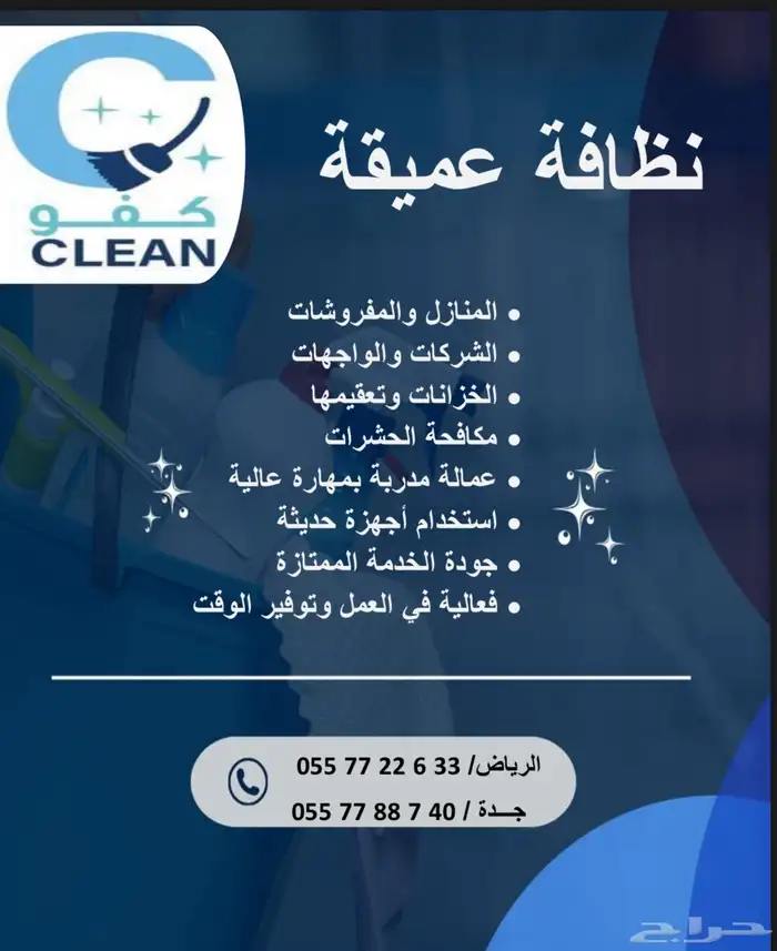 تنظيف منازل وشقق وواجهات والخزانات مع التعقيم والكنب والسجاد 2