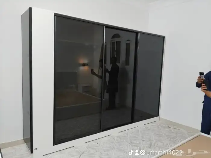 دولاب تسريحه سرير كم دينا باب خشب جديد 6