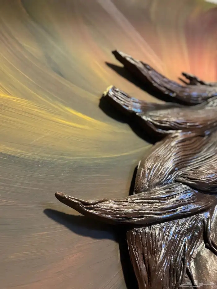 لوحة الوان مائيه وجبسيه حصان 4