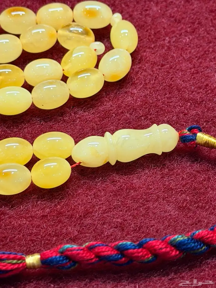 سبحة كهرمان طبيعي اقتصادي بيض حمام 3