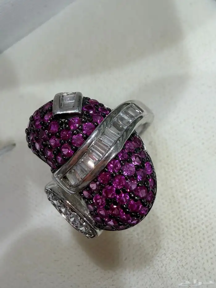 خواتم فضه نسائية فاخرة عيار 925 مرصعة بزركون وردي وابيض فاخر 13