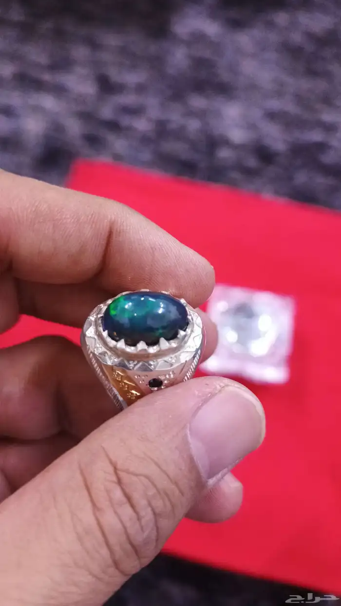 اوبال إثيوبي فل فاير حجم راهي فضه ثقيل مرصع باحجار كريمه 2