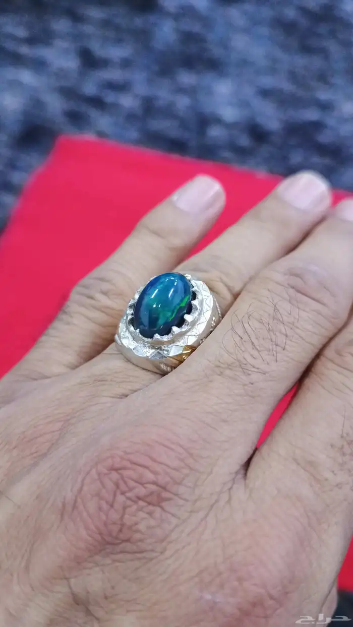 اوبال إثيوبي فل فاير حجم راهي فضه ثقيل مرصع باحجار كريمه 4