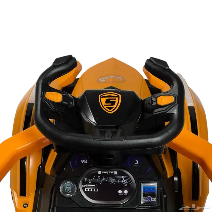 سيارة اطفال دف عصا تصميم رياضي مميز - سياره اطفال بموسيقى 19