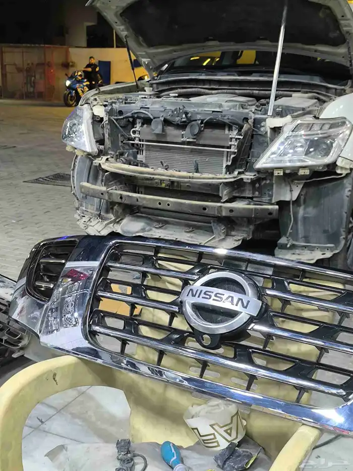 صدام خلفي فتك باترول جميع قطع الترهيم موجوده 7