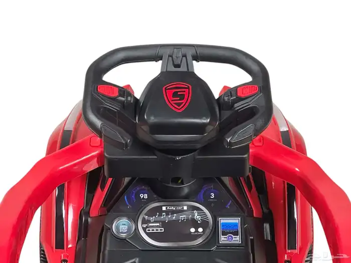 سيارة اطفال دف عصا تصميم رياضي مميز - سياره اطفال بموسيقى 25