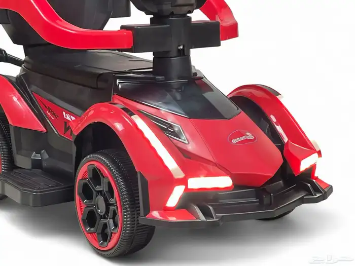 سيارة اطفال دف عصا تصميم رياضي مميز - سياره اطفال بموسيقى 24