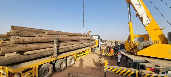 اعمده كهرباء خشب وخيزران للبيع 3