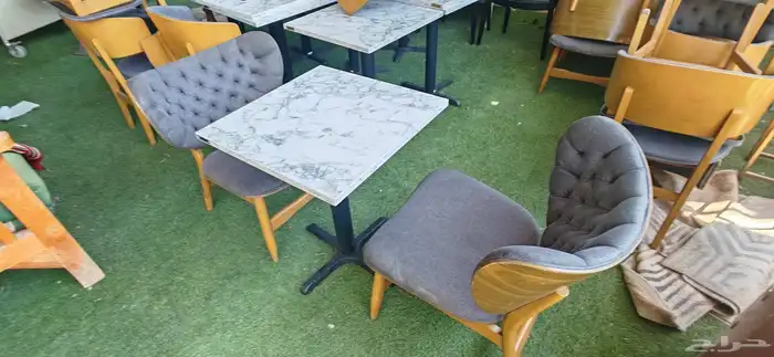 كراسي وطاولات فاخرة لمحلات الكوفي والشاي 7