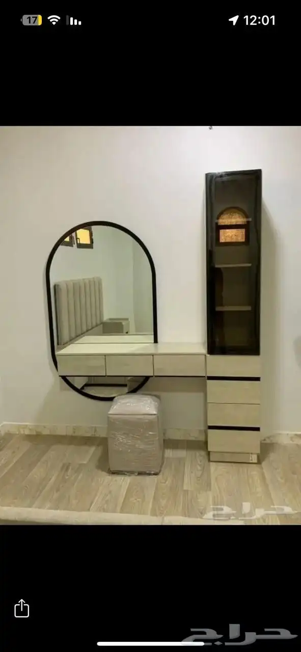 دولاب تسريحه سرير كم دينا باب خشب جديد 1