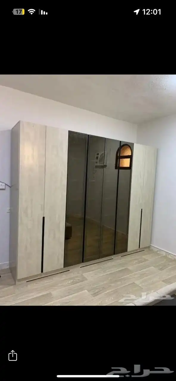 دولاب تسريحه سرير كم دينا باب خشب جديد 0