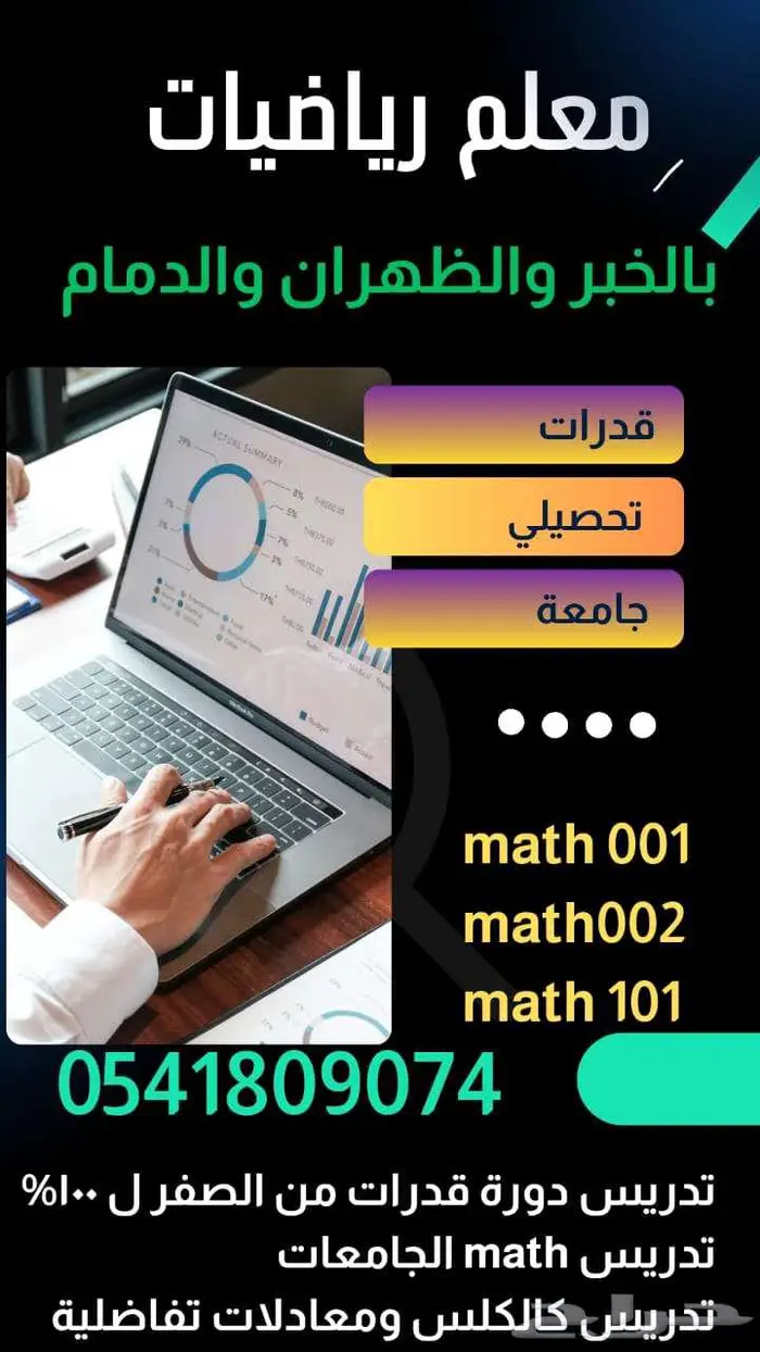 مدرس قدرات ورياضيات بالخبر 0