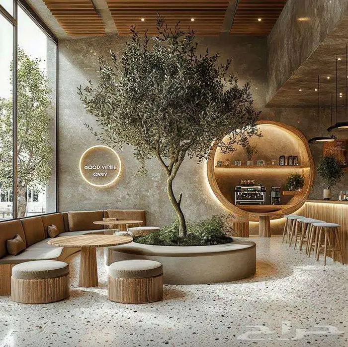 سبا كافيه محل تصميم أثاث داخلي كاونتر تصميم وتخطيط هندسي بوث 24
