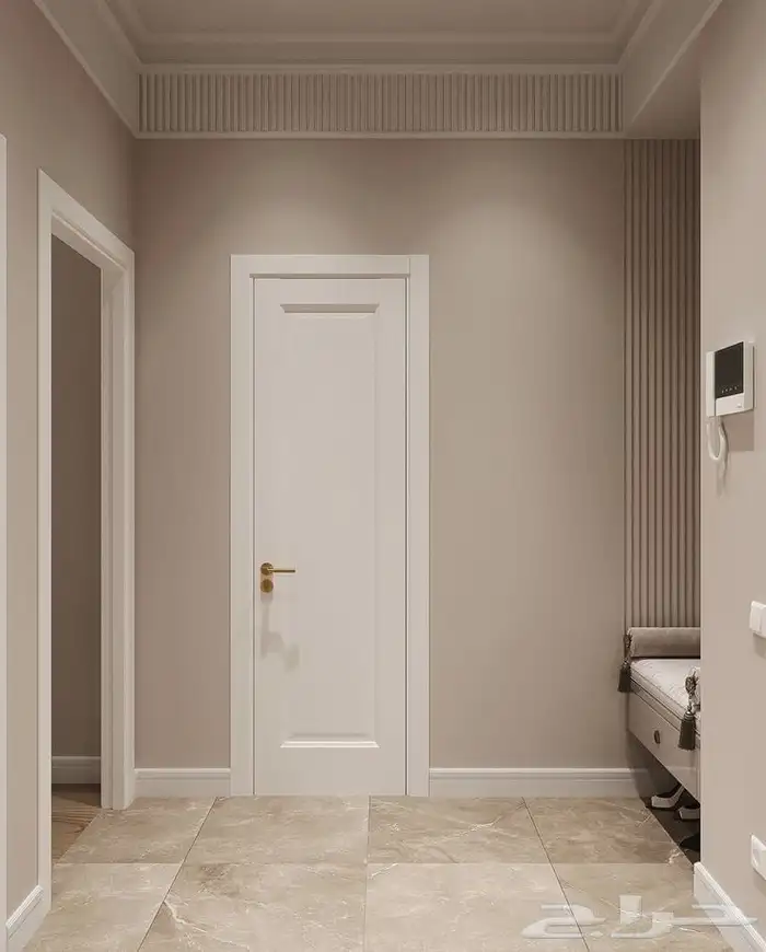 تجديد وصيانه غرفه وراق حائط الي لون البريز مع الباب 8