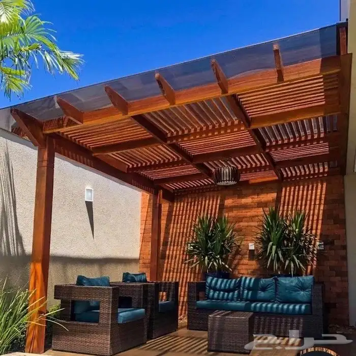 مظلات خشبيه شرائح مظلات سيارات 4