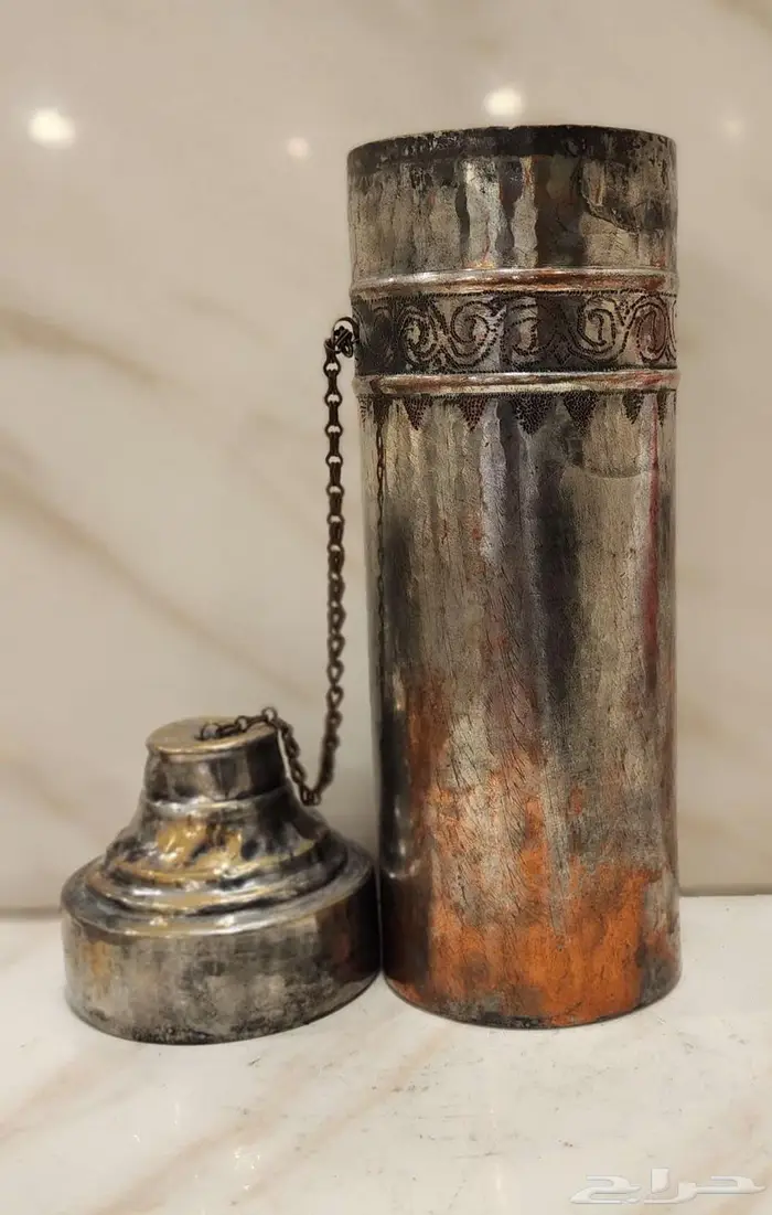 شت فناجيل شمالي قهوه نحاس أحمر منقوش شغل يد 7