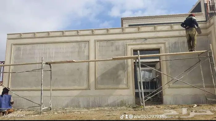 بديل الحجر الطبيعي اسمنت الرياض وجميع النقشات لديناء 4