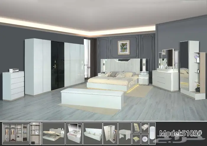 غرف نوم صيني مودرين جديد مستورد 0