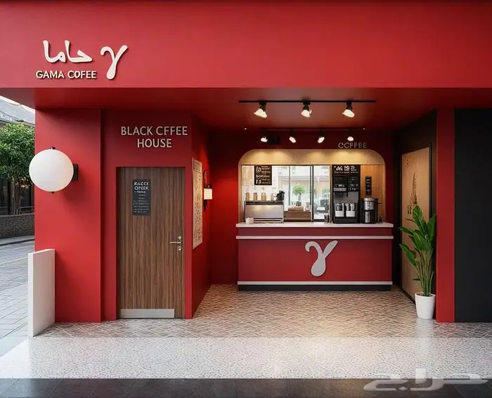 سبا كافيه محل تصميم أثاث داخلي كاونتر تصميم وتخطيط هندسي بوث 17