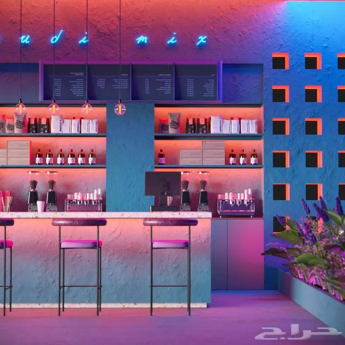 مصمم ثري دي 3d ديكور مكاتب مطاعم كافيهات 8