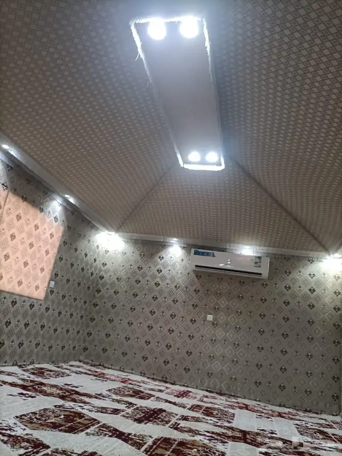 عمل قراميد مظلات تلبيس قماش سواتر مشب نار بيت شعر 9