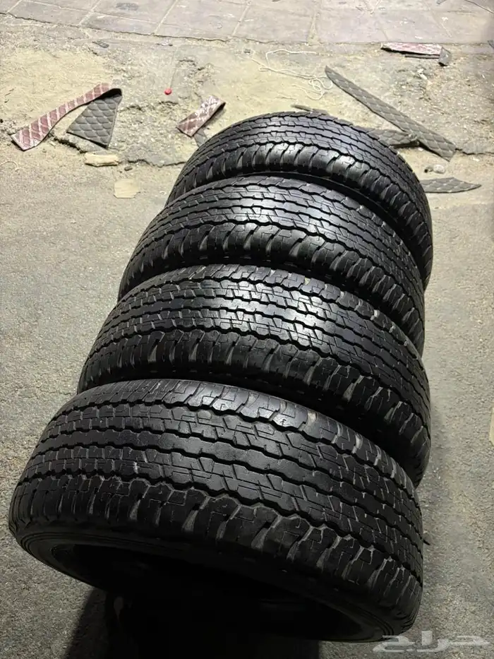 طقم كفرات دنلوب مقاس 275.65.17نضيف 4