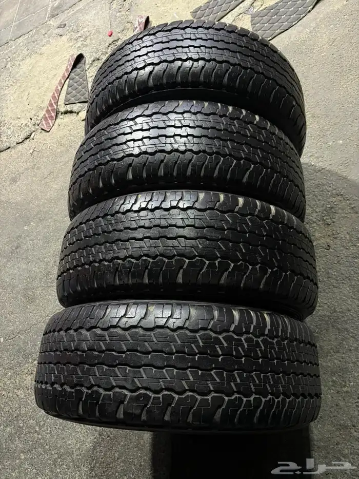 طقم كفرات دنلوب مقاس 275.65.17نضيف 7