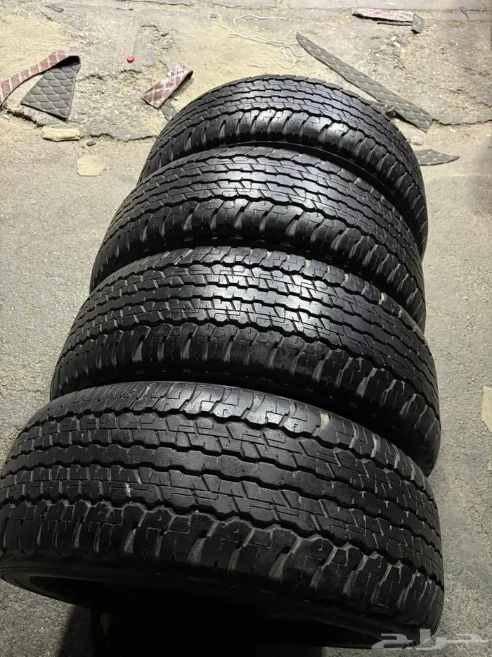 طقم كفرات دنلوب مقاس 275.65.17نضيف 5