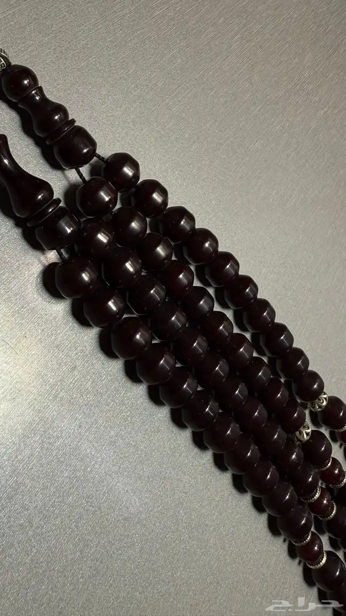 سبحتين ألماني صب قديم عنابي مائل للكرزي 5