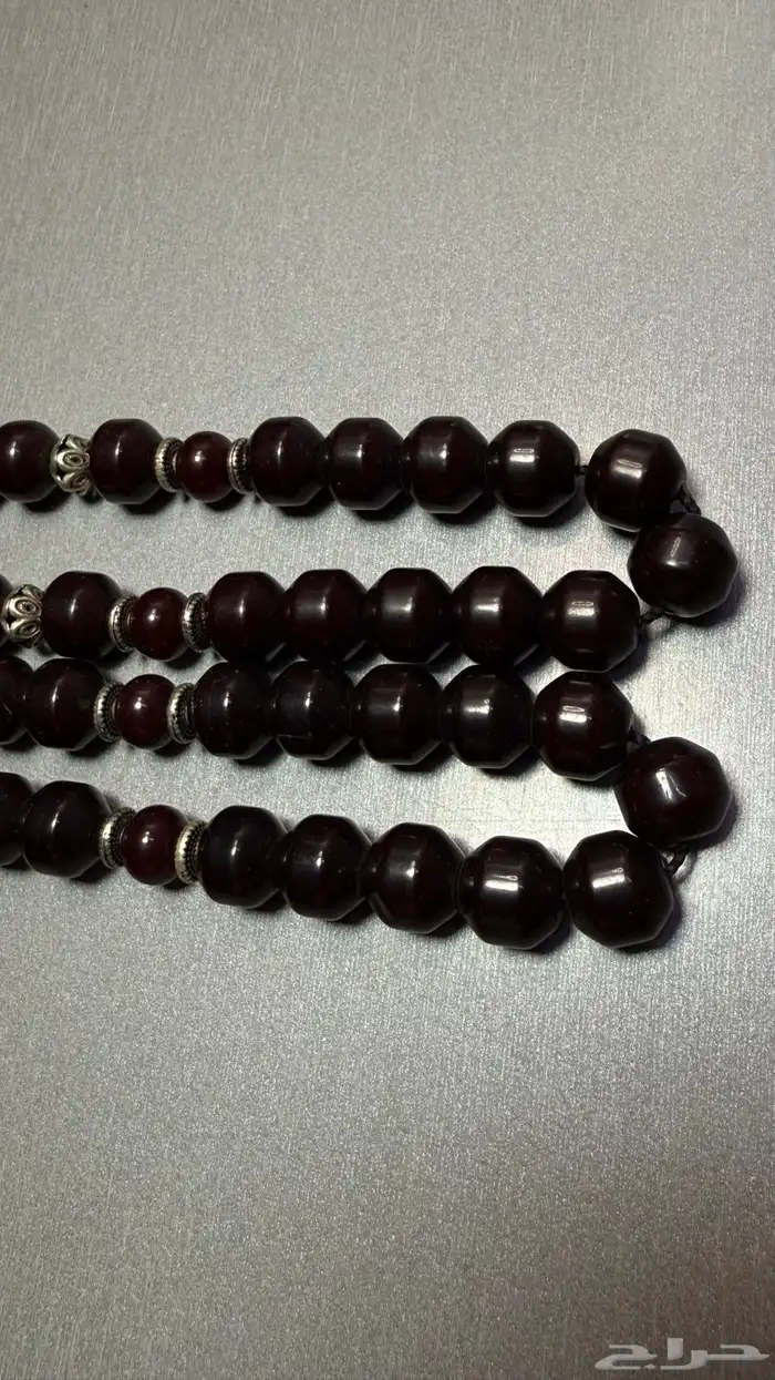 سبحتين ألماني صب قديم عنابي مائل للكرزي 6