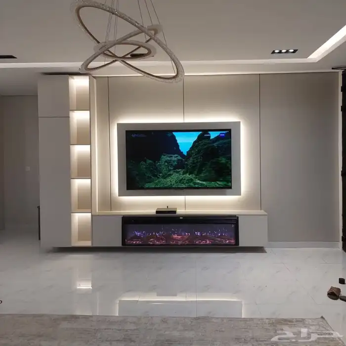 ديكورات داخليه ديكور شاشة التلفاز 5