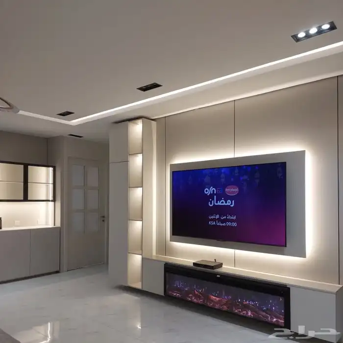 ديكورات داخليه ديكور شاشة التلفاز 3