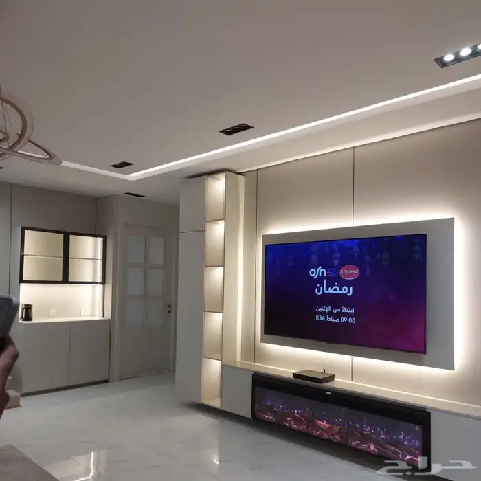 ديكورات داخليه ديكور شاشة التلفاز 4