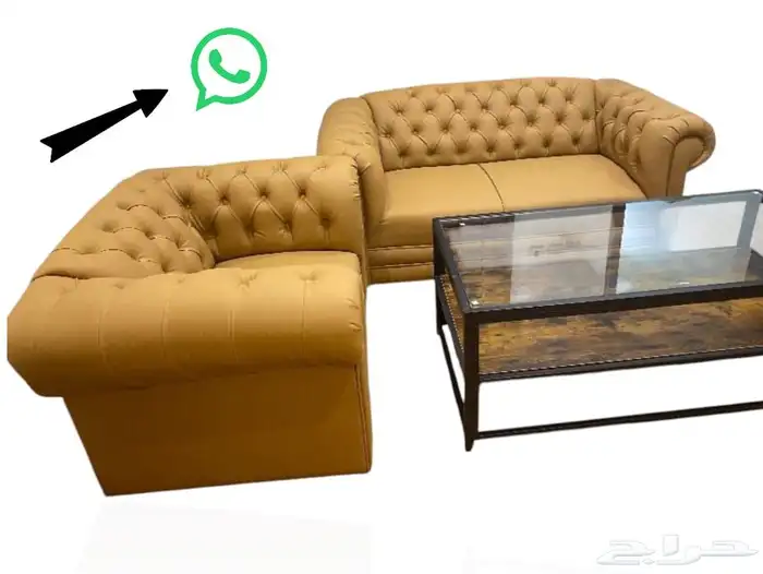 مكتبي كنب جلد فخم جديد سعر الجمله 6