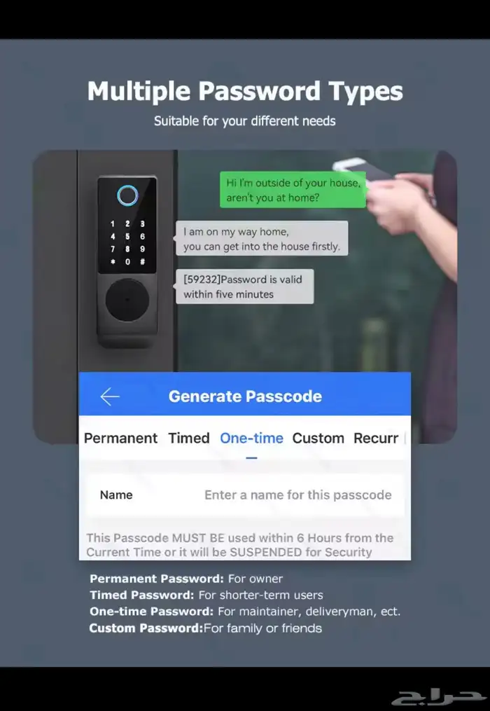 قفل باب الكتروني خارجي TTLOCK 1