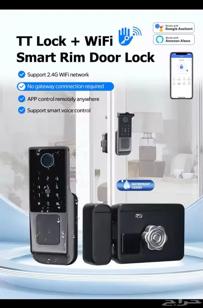قفل باب الكتروني خارجي TTLOCK 4