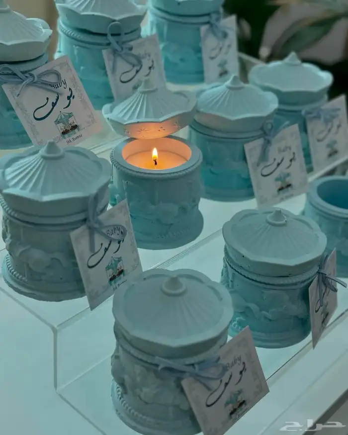 شموع عطرية بقوالب الجبس 10