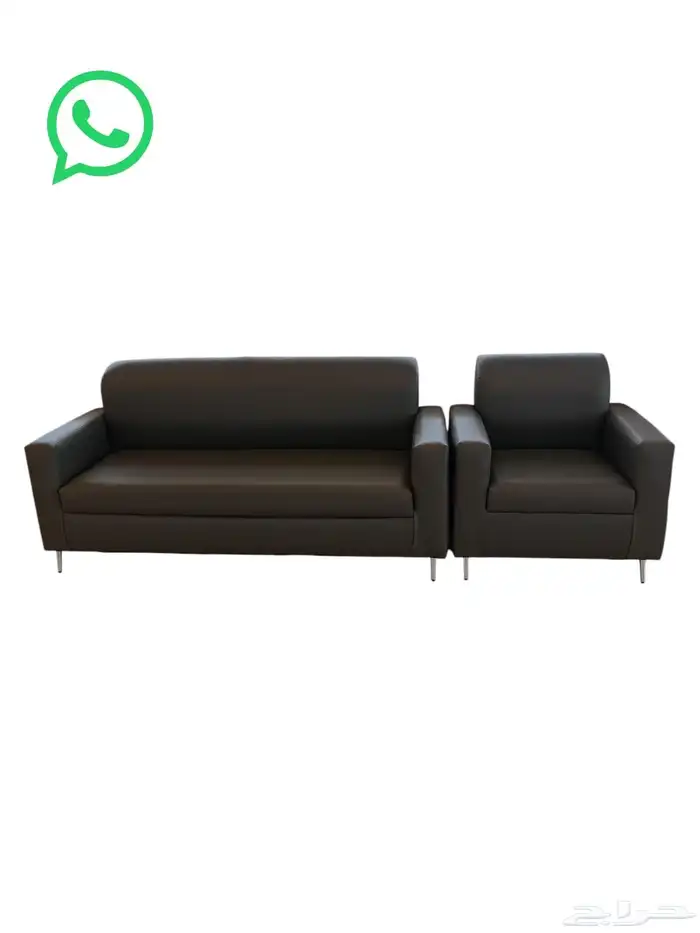 مكتبي كنب جلد فخم جديد سعر الجمله 1