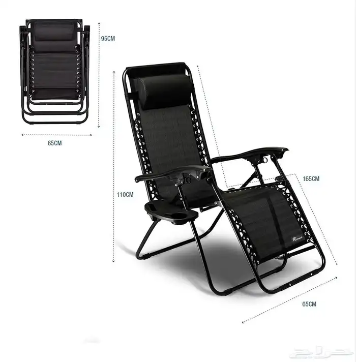 كرسي وسرير الحديقة بمسند قابل للطي 2