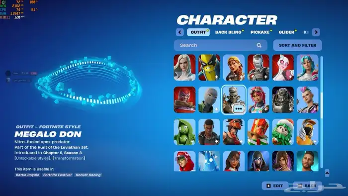 حساب فورت نايت السيزون الثاني والثالث والرابع وطور الزومبي 1