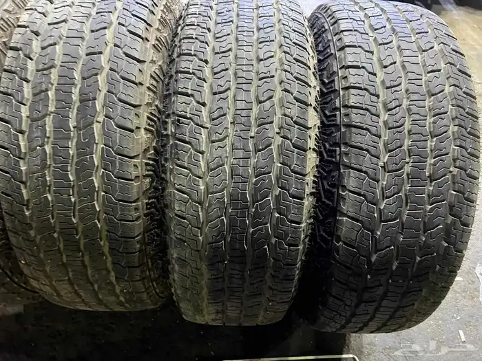 كفرات جودير أمريكي مقاس 265.65.18 مع جنوط جمس اصلي وكاله 18 16