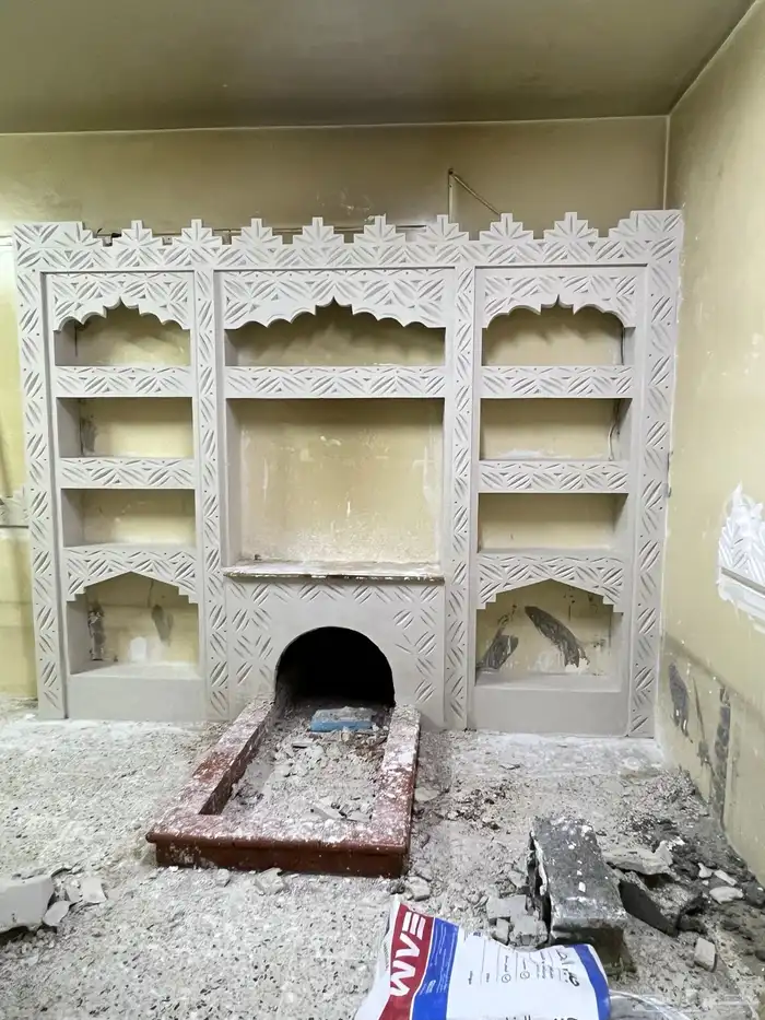 مشب كمار أوجار مدخنه بويا طين جبس ديكور معلم باكستاني 9