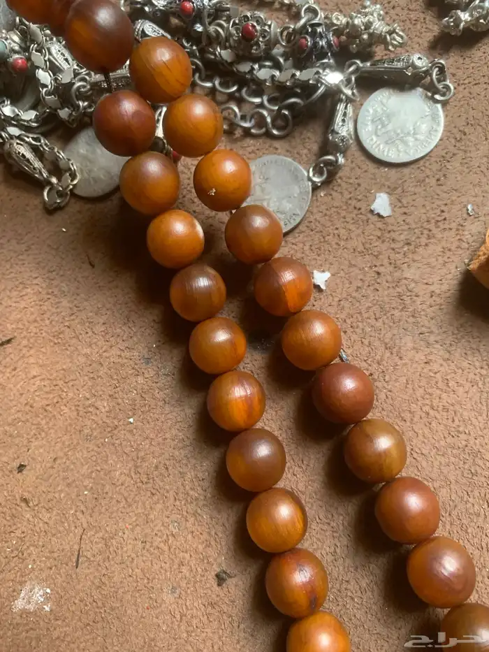 سبح وحيد قرن خرتيت فضة قديم انتيك 4