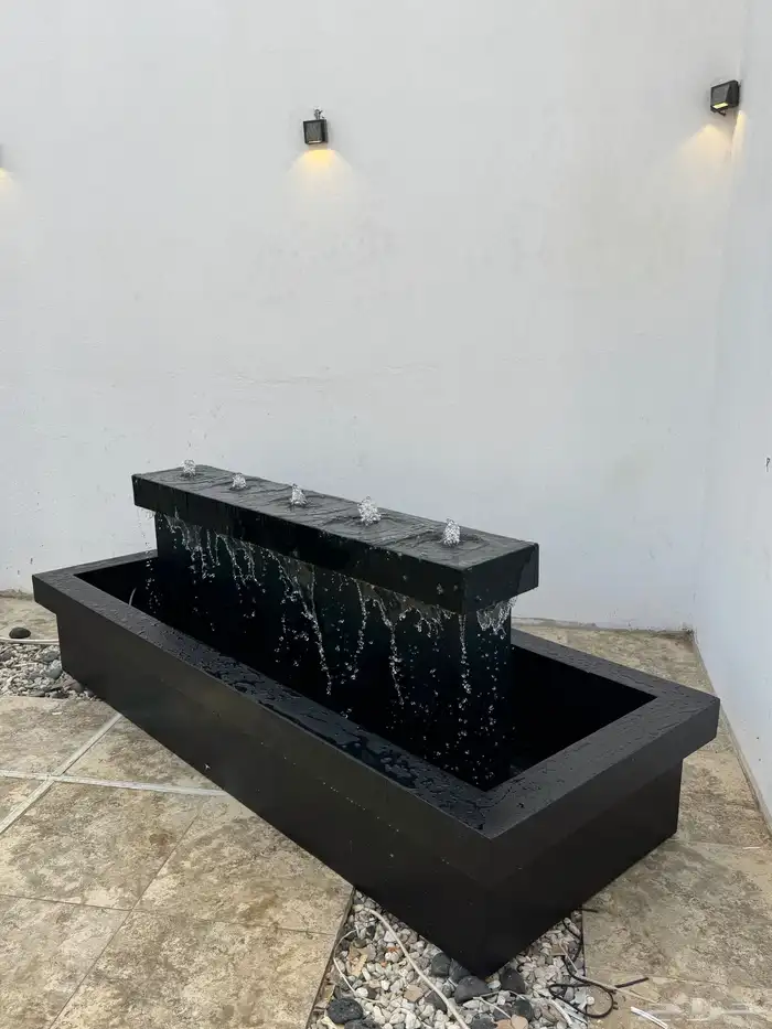 نوافير وشلالات فيبر جلاس متنقله تقدر تتكم في المقاس ولون 4