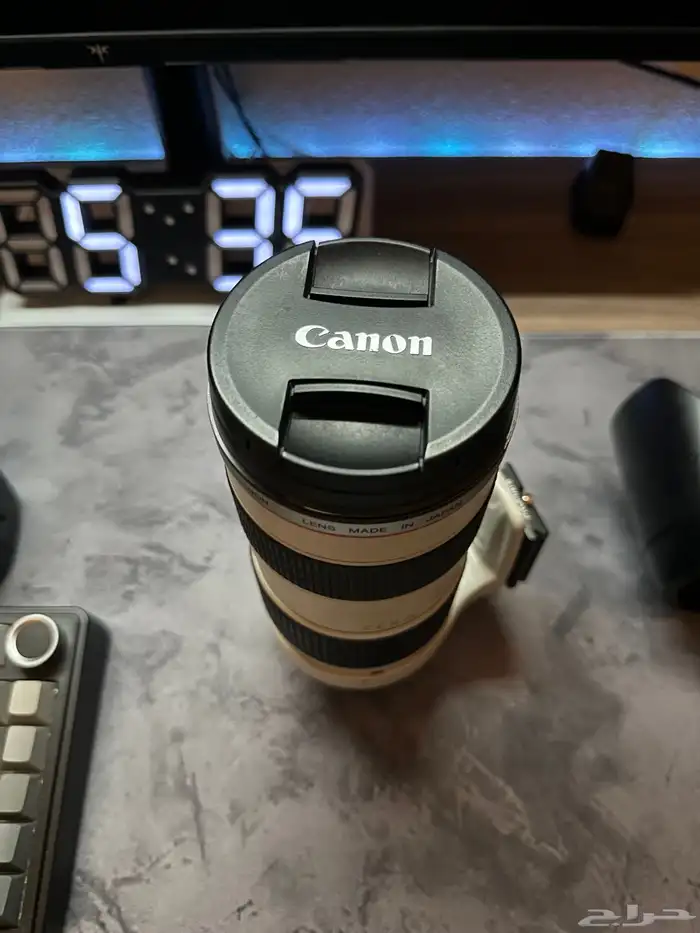 كاميرا كانون وعدسة 70-200 6